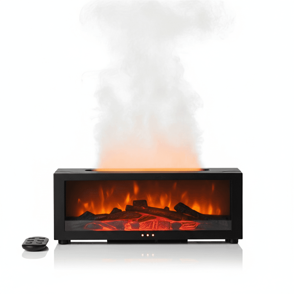 🌫️ Nawilżacz powietrza z efektem płomienia LED – domowe SPA w kilka sekund